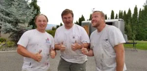 the Westguard Painting team taking a break for a silly-face photo